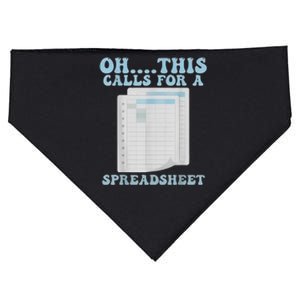 Oh... This Calls For A Spreadsheet Office Quote Saying Funny USA-Made Doggie Bandana