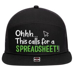 Ohhh This Calls For A Spreadsheet 7 Panel Mesh Trucker Snapback Hat