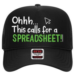 Ohhh This Calls For A Spreadsheet High Crown Mesh Back Trucker Hat