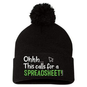 Ohhh This Calls For A Spreadsheet Pom Pom 12in Knit Beanie