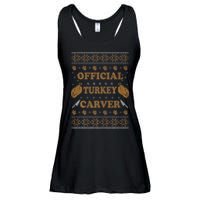 O.fficial Turkey Carver  Funny Thanksgiving Ugly Ladies Essential Flowy Tank