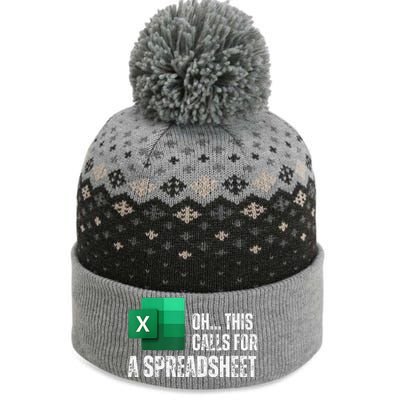 Oh This Calls For A Spreadsheet Funny Gift The Baniff Cuffed Pom Beanie