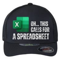 Oh This Calls For A Spreadsheet Funny Gift Flexfit Unipanel Trucker Cap