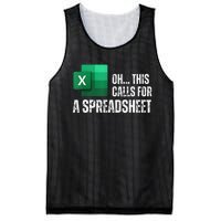 Oh This Calls For A Spreadsheet Funny Gift Mesh Reversible Basketball Jersey Tank