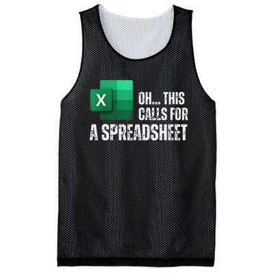 Oh This Calls For A Spreadsheet Funny Gift Mesh Reversible Basketball Jersey Tank