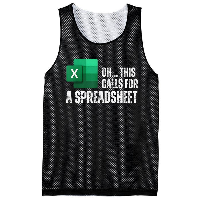 Oh This Calls For A Spreadsheet Funny Gift Mesh Reversible Basketball Jersey Tank