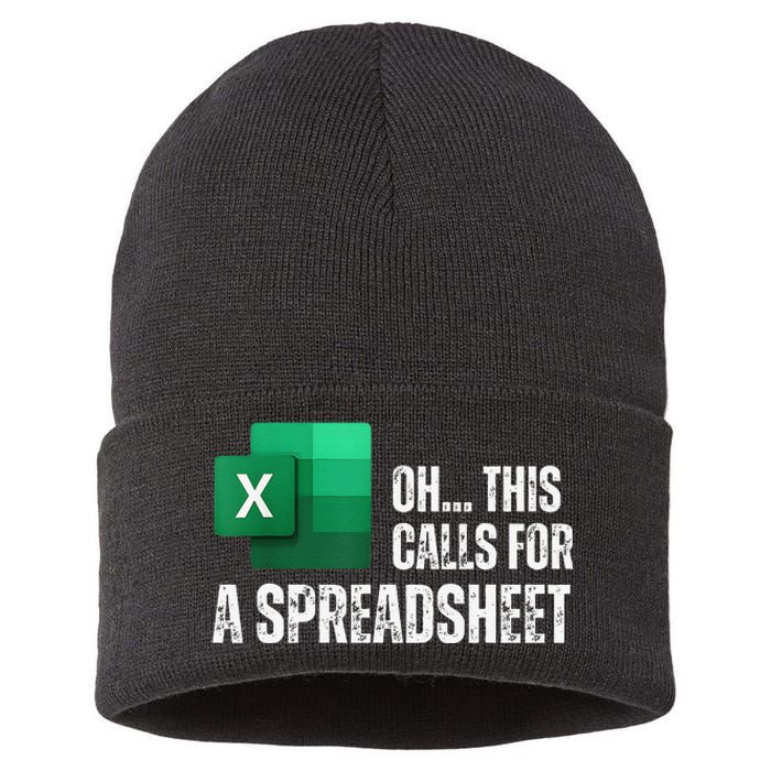 Oh This Calls For A Spreadsheet Funny Gift Sustainable Knit Beanie