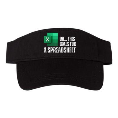 Oh This Calls For A Spreadsheet Funny Gift Valucap Bio-Washed Visor