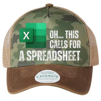 Oh This Calls For A Spreadsheet Funny Office Legacy Tie Dye Trucker Hat