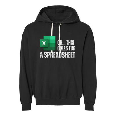 Oh This Calls For A Spreadsheet Funny Office Garment-Dyed Fleece Hoodie