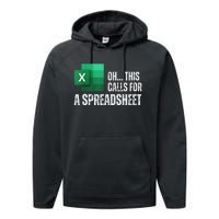 Oh This Calls For A Spreadsheet Funny Office Performance Fleece Hoodie