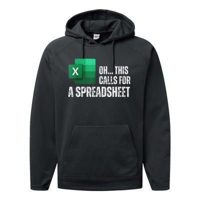 Oh This Calls For A Spreadsheet Funny Office Performance Fleece Hoodie