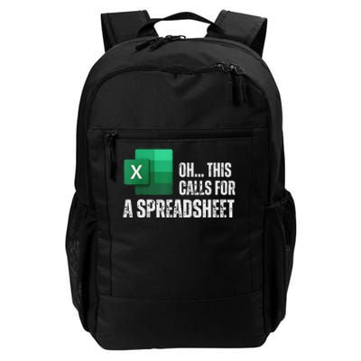 Oh This Calls For A Spreadsheet Funny Office Daily Commute Backpack