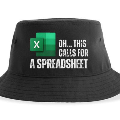 Oh This Calls For A Spreadsheet Funny Office Sustainable Bucket Hat