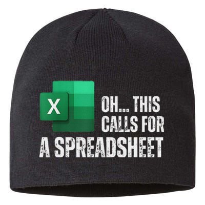 Oh This Calls For A Spreadsheet Funny Office Sustainable Beanie