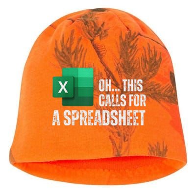 Oh This Calls For A Spreadsheet Funny Office Kati - Camo Knit Beanie