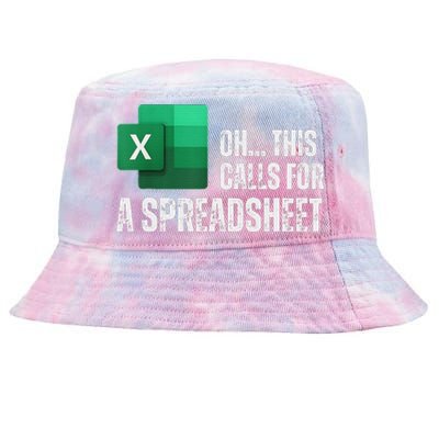 Oh This Calls For A Spreadsheet Funny Office Tie-Dyed Bucket Hat