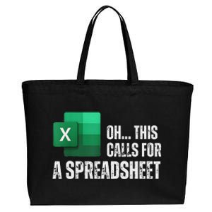 Oh This Calls For A Spreadsheet Funny Office Cotton Canvas Jumbo Tote