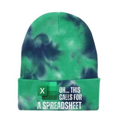 Oh This Calls For A Spreadsheet Funny Office Tie Dye 12in Knit Beanie