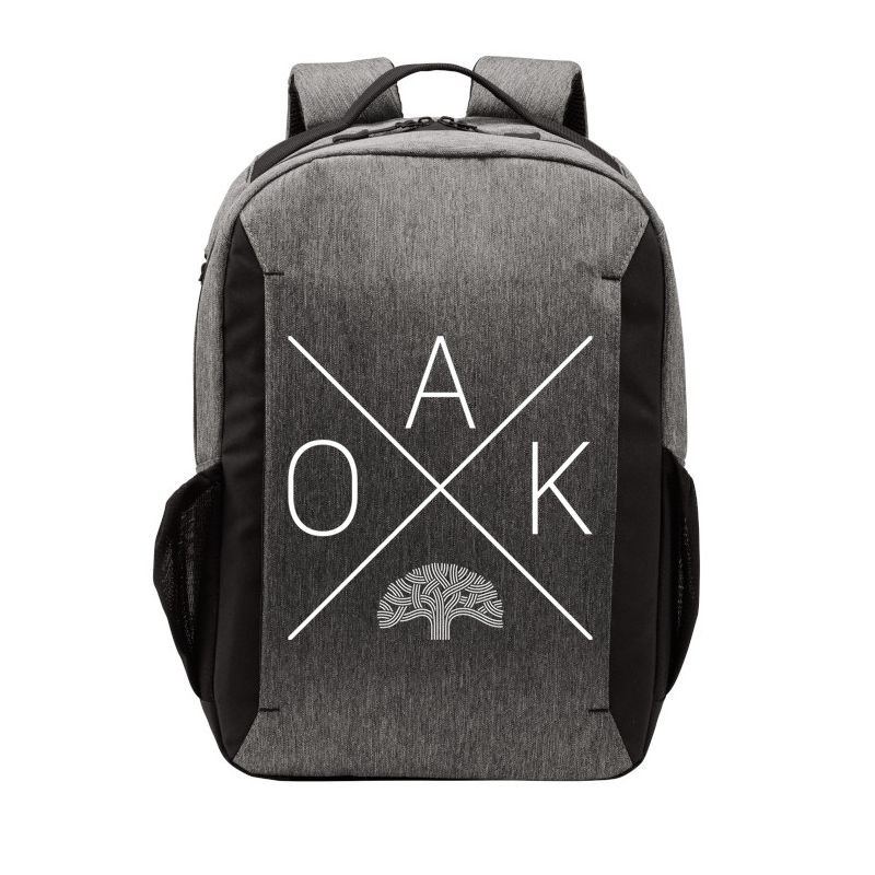 Oak Tree Cross Design (Grey) Gift Oakland California Gift Vector Backpack