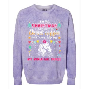 Oh This Christmas I Just Wants To Coffee Horse Gift Colorblast Crewneck Sweatshirt