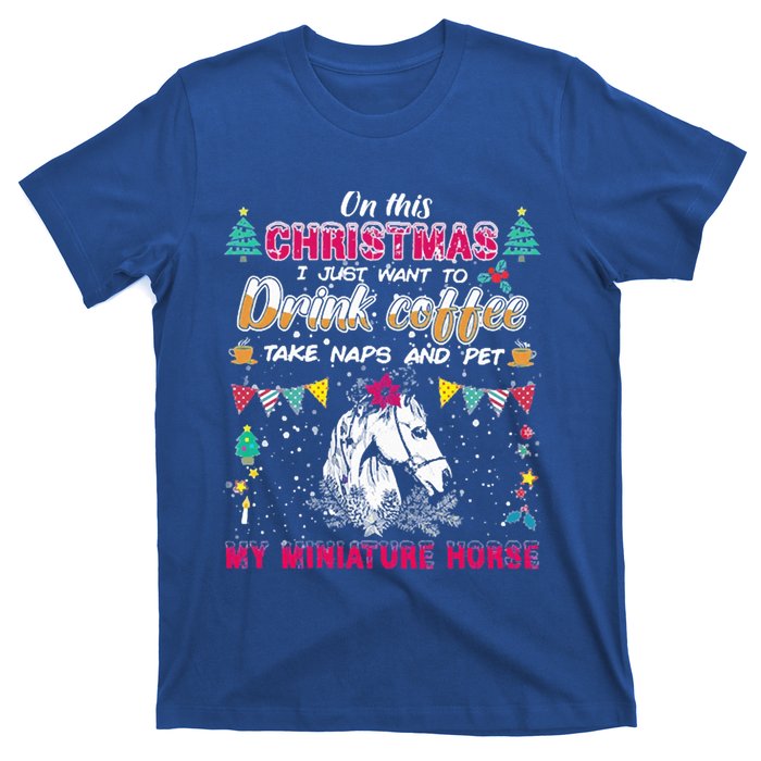 Oh This Christmas I Just Wants To Coffee Horse Gift T-Shirt