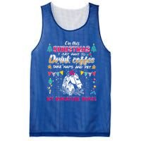 Oh This Christmas I Just Wants To Coffee Horse Gift Mesh Reversible Basketball Jersey Tank