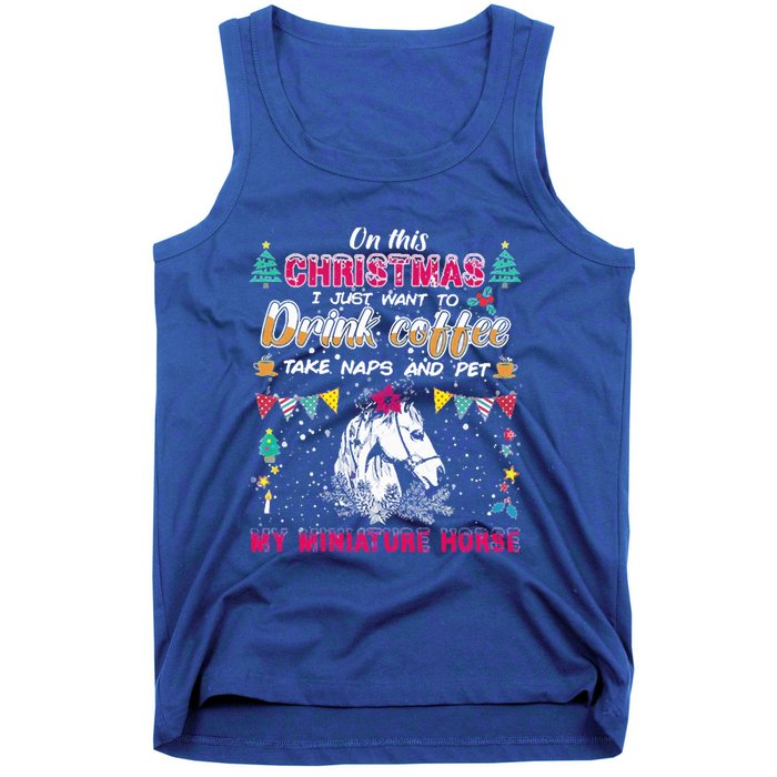 Oh This Christmas I Just Wants To Coffee Horse Gift Tank Top