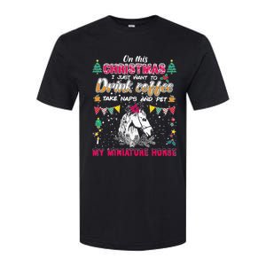 Oh This Christmas I Just Wants To Coffee Horse Gift Softstyle CVC T-Shirt