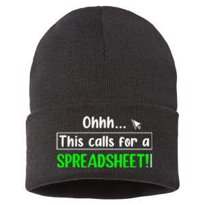 Oh This Calls For A Spreadsheet Accountant Financial Advisor Sustainable Knit Beanie