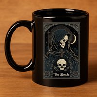 Occult Tarot Card The Death Skeleton Goth Dark Witchcraft 11oz C Handle Ceramic Mug