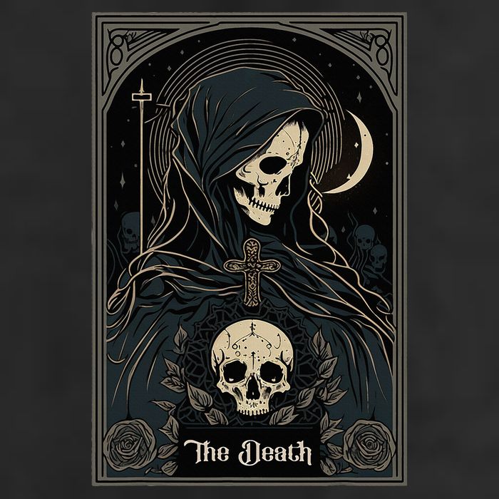Occult Tarot Card The Death Skeleton Goth Dark Witchcraft 11oz C Handle Ceramic Mug