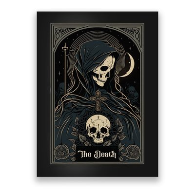 Occult Tarot Card The Death Skeleton Goth Dark Witchcraft Poster