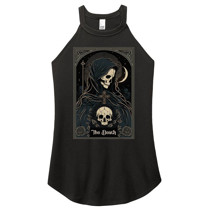 Occult Tarot Card The Death Skeleton Goth Dark Witchcraft Women's Perfect Tri Rocker Tank