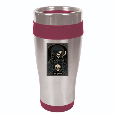 Occult Tarot Card The Death Skeleton Goth Dark Witchcraft 16oz Travel Tumbler