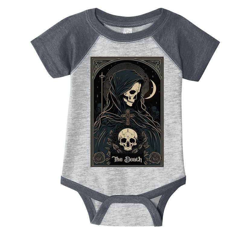 Occult Tarot Card The Death Skeleton Goth Dark Witchcraft Infant Baby Jersey Bodysuit
