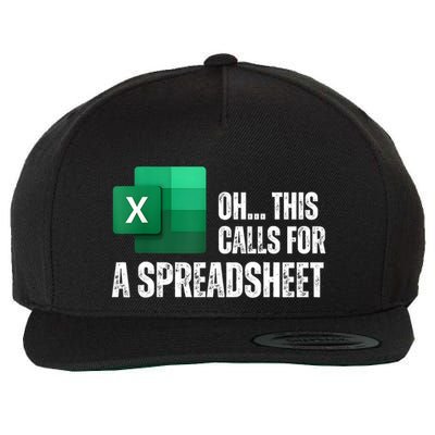 Oh This Calls For A Spreadsheet Funny Office Wool Snapback Cap