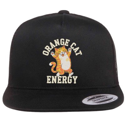 Orange Tabby Cat Orange Cat Energy Flatbill Hat