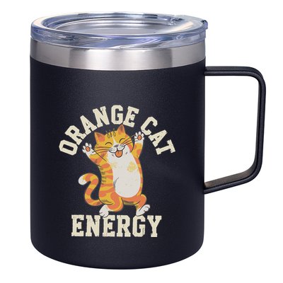 Orange Tabby Cat Orange Cat Energy 12oz Stainless Steel Coffee Mug