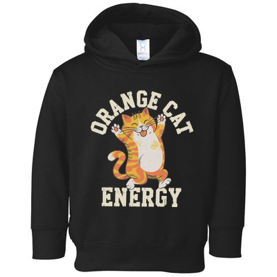 Orange Tabby Cat Orange Cat Energy Toddler Hoodie