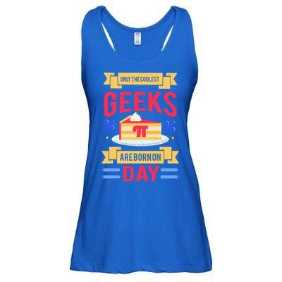 Only The Coolest Geeks Are Born On Pie Day Ladies Essential Flowy Tank