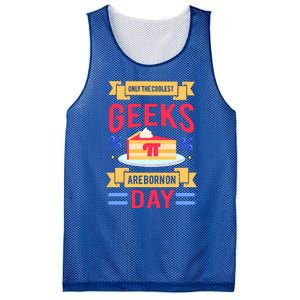 Only The Coolest Geeks Are Born On Pie Day Mesh Reversible Basketball Jersey Tank