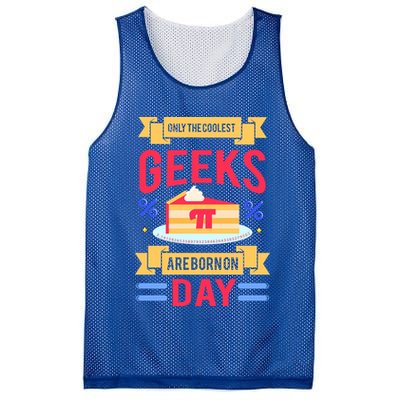 Only The Coolest Geeks Are Born On Pie Day Mesh Reversible Basketball Jersey Tank