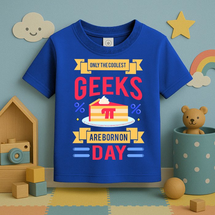 Only The Coolest Geeks Are Born On Pie Day Toddler T-Shirt