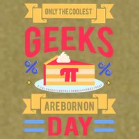 Only The Coolest Geeks Are Born On Pie Day Garment-Dyed Women's Muscle Tee