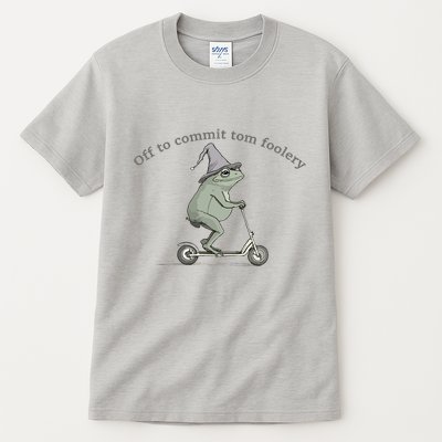 Off To Commit Tom Foolery Frog And Fun Playful Humor Tall T-Shirt