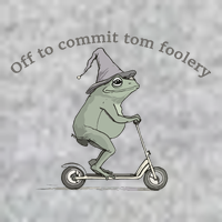 Off To Commit Tom Foolery Frog And Fun Playful Humor V-Neck T-Shirt