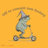 Off To Commit Tom Foolery Frog And Fun Playful Humor Pom Pom 12in Knit Beanie
