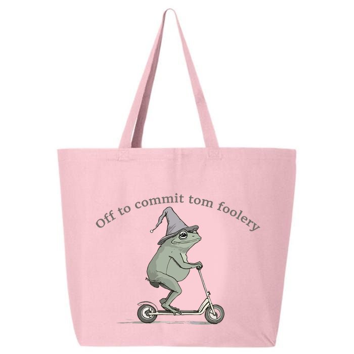 Off To Commit Tom Foolery Frog And Fun Playful Humor 25L Jumbo Tote