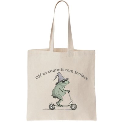 Off To Commit Tom Foolery Frog And Fun Playful Humor Bag